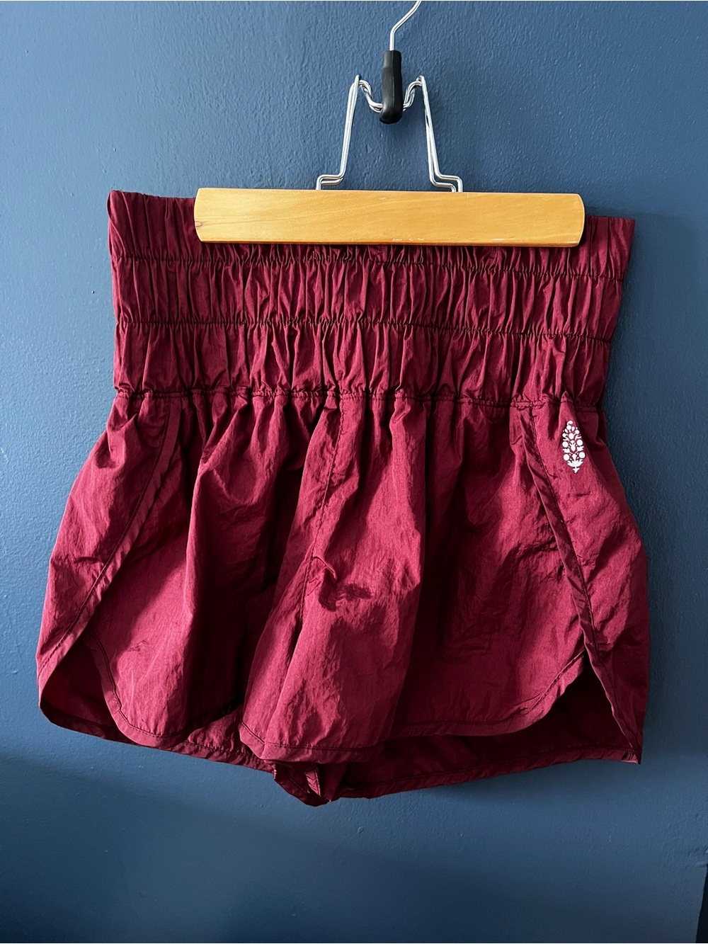 Free People High-Waist Wine Burgundy Women’s Shorts